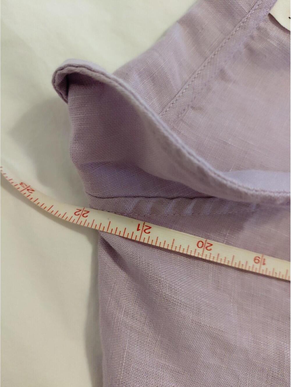 Lintico Linen Top V-Neck Half Sleeve Violette Sz S EUC - Picture 12 of 15
